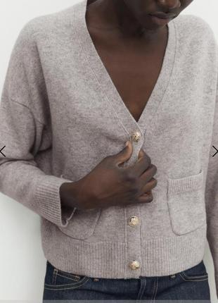 Вовняний кардиган massimo dutti