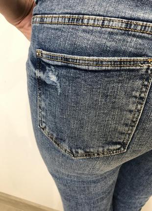 Жіночі скіні джинси нові джинси з потертостями7 фото