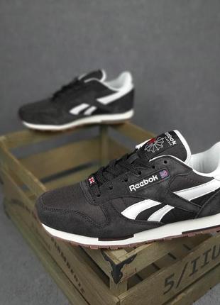 Мужские кроссовки reebok classic коричневые