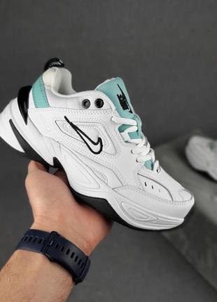 Женские кроссовки nike m2k tekno белые с черным