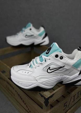 Женские кроссовки nike m2k tekno белые с черным4 фото