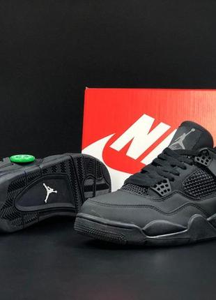 Мужские кроссовки демисезон nike air jordan 4 retro  черные