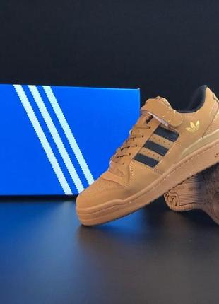 Чоловічі кросівки adidas forum low   коричневі  ( 11659 )