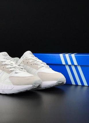 Мужские кроссовки adidas zx 22 boost белые с бежевым\серые (11611)1 фото