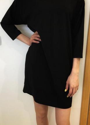 Чорне маленьке плаття плаття з відкритою спинкою плаття з рукавом «літуча миш»
