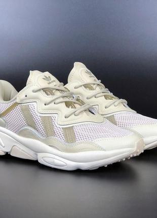 Мужские кроссовки adidas ozweego бежевые