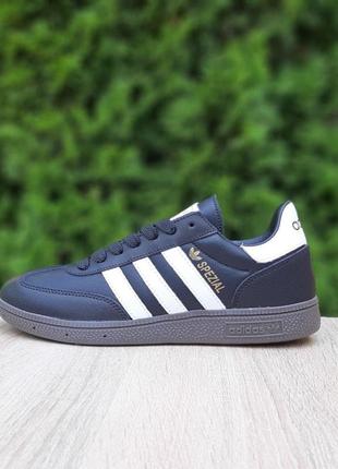 Мужские кроссовки adidas spezial черный с белым3 фото