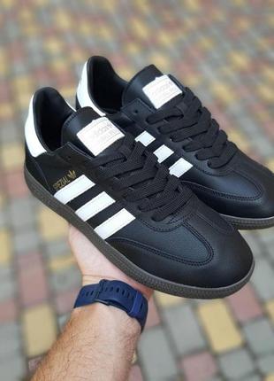 Мужские кроссовки adidas spezial черный с белым2 фото