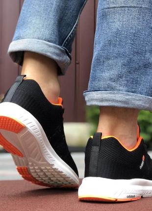 Мужские кроссовки adidas neo, черные с оранжевым только 43 размер (9702)2 фото