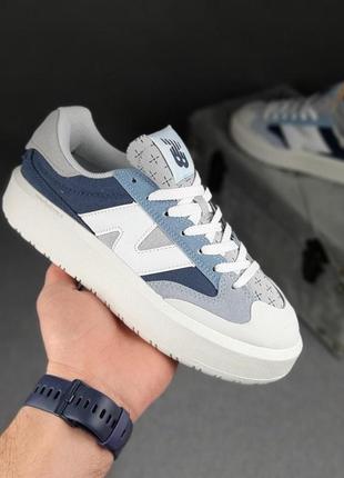 Женские кроссовки демисезон new balance ct302 белые с голубым