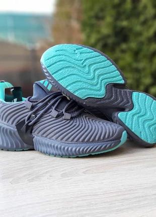 Жіночі /підліткові кросівки adidas alphabounce instinct сірі з бірюзою