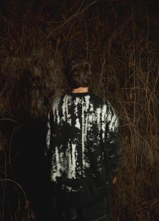 Свитер мужской шерстяной вязаный sham зимний черный кофта мужская зимняя вязаная теплая7 фото