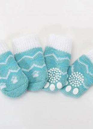 Шкарпетки для собак з нековзними накладками "winter salt" size m