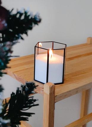 Насыпная свеча набор из 2х штук. насыпная свеча в стеклянной колбе. новогодняя...