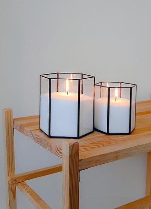 Насыпная свеча набор из 2х штук. насыпная свеча в стеклянной колбе. новогодняя...