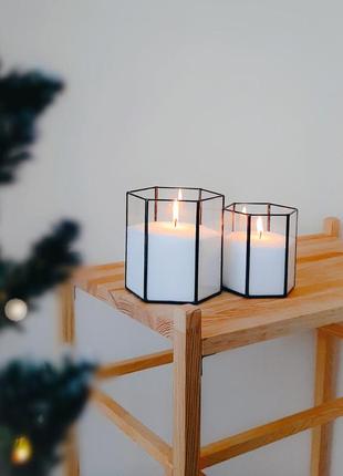 Насыпная свеча набор из 2х штук. насыпная свеча в стеклянной колбе. новогодняя свеча.насыпная свеча на свадьбу1 фото