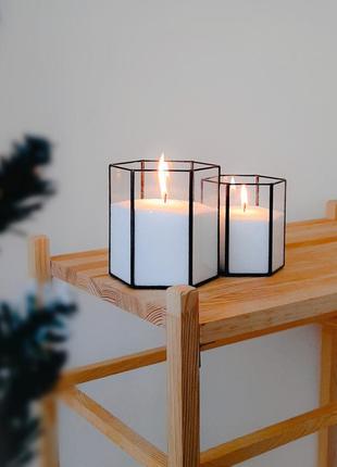 Насыпная свеча набор из 2х штук. насыпная свеча в стеклянной колбе. новогодняя...