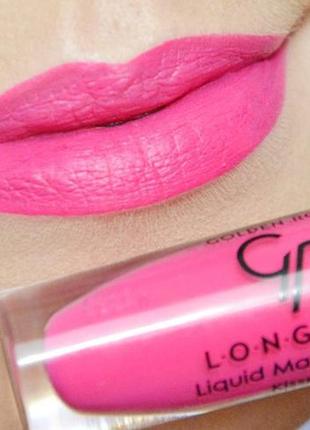 Матова рідка стійка помада golden rose longstay liquid matte lipstick 08 к. 4035