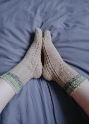 Жіночі шерстяні в'язані шкарпетки 38-392 фото