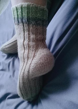 Жіночі шерстяні в'язані шкарпетки 38-395 фото