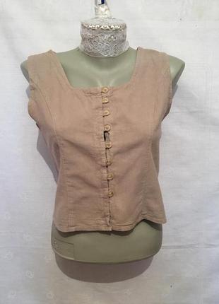 Стильная летняя жилетка блуза котон / s