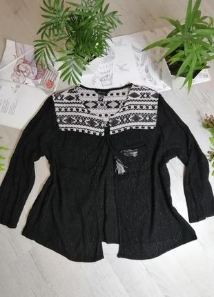 Накидка кофта кофточка в етно стилі з люрексом , етно