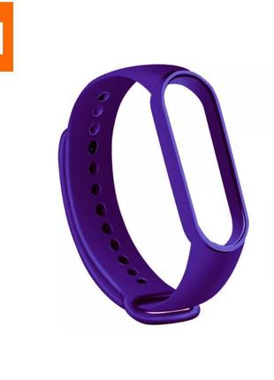 Силіконовий ремінець для фітнес-браслета xiaomi mi band m3/m4. ремінець для xiaomi mi band 3/4 ry99 фіолетовий