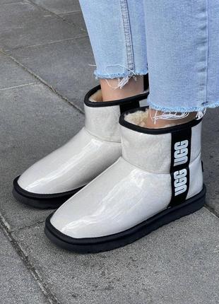 Уггі угги уги угі ugg classic clear mini white4 фото