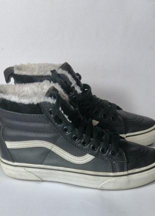 Жіночі утеплені кеди vans Black sk8