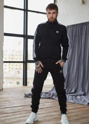 Спортивный костюм adidas зимний черный размер l5 фото