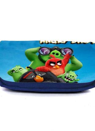 Шкільний пенал angry birds 004 органайзер універсальний (ang-004-blue) синій