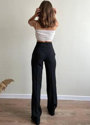 Жіночі штани брюки класичні №21/3/ мр 176 широкі палаццо (xs, s, m, l, xl. розміри)3 фото