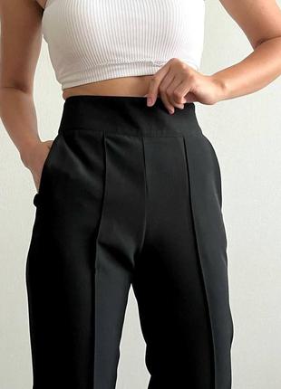 Жіночі штани брюки класичні №21/3/ мр 176 широкі палаццо (xs, s, m, l, xl. розміри)6 фото