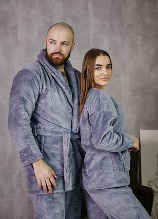 Чоловіча піжама махрова тепла домашній костюм l,xl,2xl,3xl