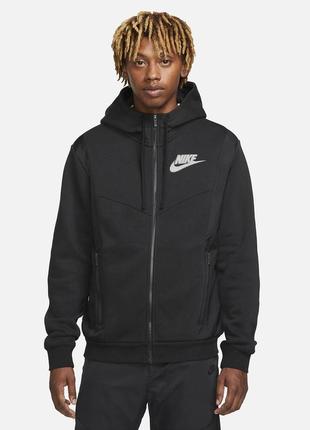 Кофта чоловічі nike sportswear hybrid full-zip fleece hoodie (do7228-010)1 фото