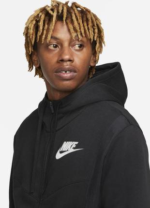 Кофта чоловічі nike sportswear hybrid full-zip fleece hoodie (do7228-010)3 фото