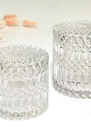 Цукорниці "прозоре задзеркалля" 250 мл и 500 мл, набір 2 шт