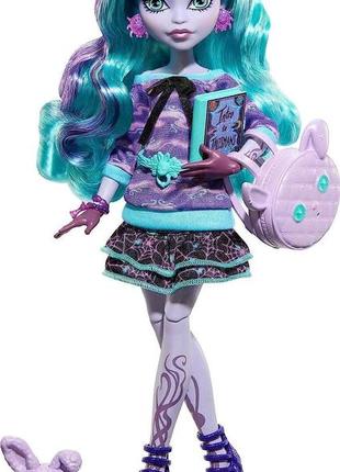 Кукла monster high creepover party twyla игровой набор пижамная вечеринка - твайла с питомцем2 фото