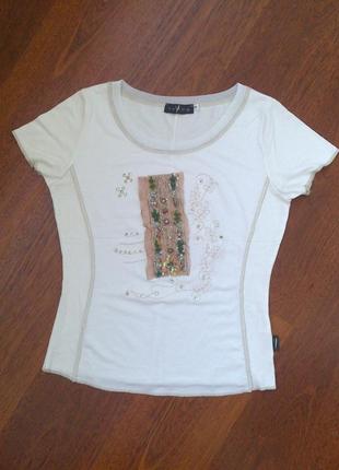 36-38р. футболка-блузка vango с украшениями vango