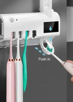 Автоматичний диспенсер для зубної пасти тримач для щіток toothbrush sterilizer уф-стерилізатор2 фото