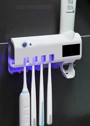 Автоматичний диспенсер для зубної пасти тримач для щіток toothbrush sterilizer уф-стерилізатор3 фото