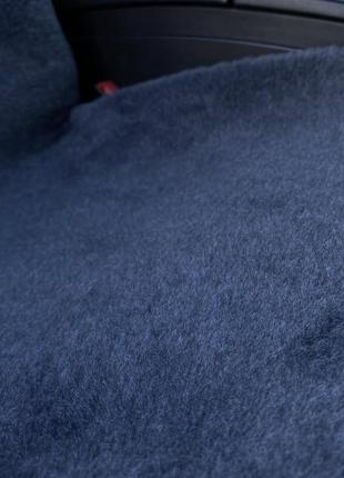 Універсальна накидка чохол на сидіння автомобіля з овчини sheepskin (еко-шерсть) задній диван сірий5 фото