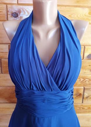 Синее голубое платье с открытой спиной . новое без бирки2 фото
