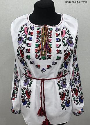 Жіноча вишиванка квіткова фантазія