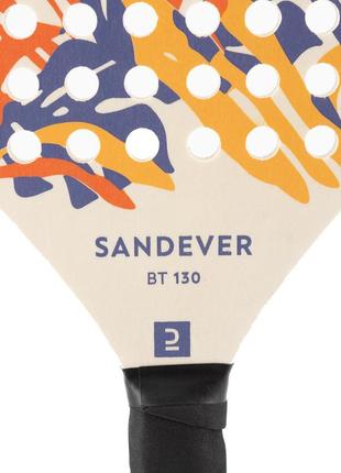 Набір для пляжного тенісу sandever (2 ракетки та 1 м'яч) помаранчевий3 фото