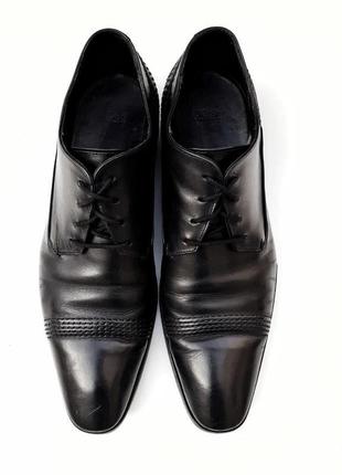 Шкіряні туфлі-дербі лінії boss від бренду hugo boss. оригінал! 42,5 розмір2 фото