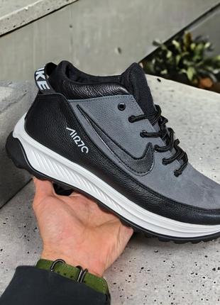 Зимові чоловічі кросівки черевики nike шкіра топ якість , ботинки мужсие