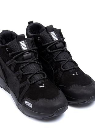 Чоловічі зимові черевики runner black