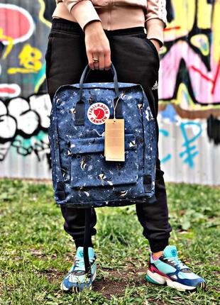 Женский рюкзак 16л fjallraven kanken blue white🔷5 фото