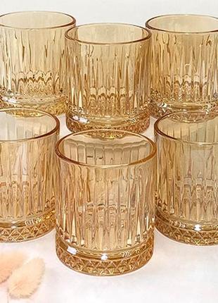 Набір склянок для віскі "бандл", бурштин, 230мл